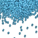 7.5g Miyuki Delica 11/0 Seed Beads, Duracoat Opaque Azure (Blue) DB2133