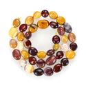 Natural Mookaite Jasper Gemstone Oval Tumbled Pebble Beads, Irregular, 7mm to 12mm, Hole ID 1mm, 15 Inch/1 Strand, GZ12-57