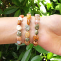 1 Strand Stretch Natural Multi-color Ocean Jasper Free Form Gemstone Bracelet, 7-10mm Beads, Length Selections: 7 inch/7.5 inch