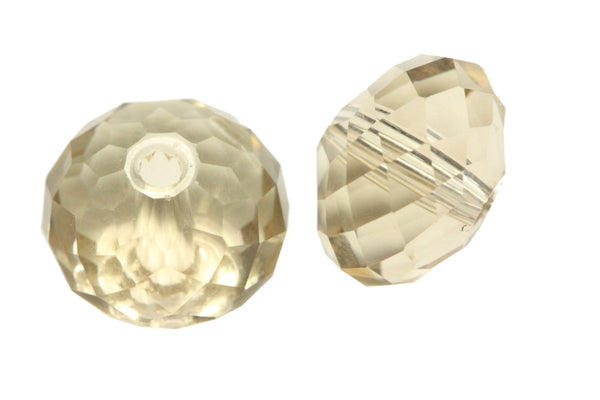 24pcs Adabele Austrian Faceted Rondelle Crystal Beads #5040, Silver Champagne, Size Selections: 6x4mm, 8x6mm, 10x8mm