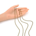 33 Feet Beaded Round Ball Chain, Antique Bronze Plated Brass, Chain Width Selections: 1mm/2mm/3mm