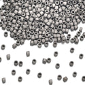 7.5g Miyuki Delica 11/0 Seed Beads, Transparent Matte Nickel-Plated DB321