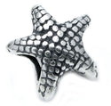 Real Solid Sterling Silver Sea Star Charm Starfish Bead, Compatible with Pandora All Other Charm...