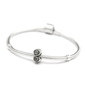 1pc Real 925 Sterling Silver Charm, December Birthstone Bead, Cubic Zirconia CZ Blue Zircon Gemstone, Compatible with Pandora all Other Charm Bracelets, EC421