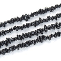 Natural Black Tourmaline Gemstone Chip Beads, Free Form, 5mm-8mm, Hole ID 1mm, 1 Strand/31 Inch, GZ1-38