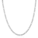 5pcs 304 Stainless Steel 3.8mm Diamond-Cut Figaro Chain Necklaces (18 Inch/20 Inch/22 Inch)