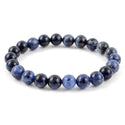 1 Strand Stretch Natural Blue Sodalite Beaded Gemstone Bracelet, 8mm Bead, Length Selections: 7 inch/7.5 inch/8 inch/8.5 inch