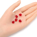 24pcs Adabele Austrian Faceted Teardrop Crystal Beads #5500, Siam Red, 10mm x 8mm, Hole ID 1.1mm, SST-1005