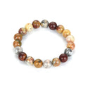 1 Strand Stretch Natural Crazy Lace Agate Beaded Gemstone Bracelet, 8mm Bead, Length Selections: 7 inch/7.5 inch/8 inch/8.5 inch