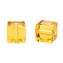 24pcs Adabele Austrian Faceted Cube Crystal Beads #5601, Amber Topaz Yellow, Size Selections: 4mm/6mm/8mm