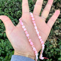 Natural Pink Opal Gemstone Oval Tumbled Pebble Beads, Irregular, 6mm to 8mm, Hole ID 1mm, 15 Inch/1 Strand, GZ11-4