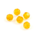 50pcs Adabele Austrian Faceted Round Crystal Beads #5000, Light Topaz Yellow, Size Selections: 4mm/6mm/8mm/10mm