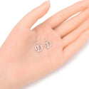 1pc 925 Sterling Silver Letter D Charm, Tarnish Resistant Rhodium Plated, Cubic Zirconia CZ Name Initial Pendant Drop,SSP-C4