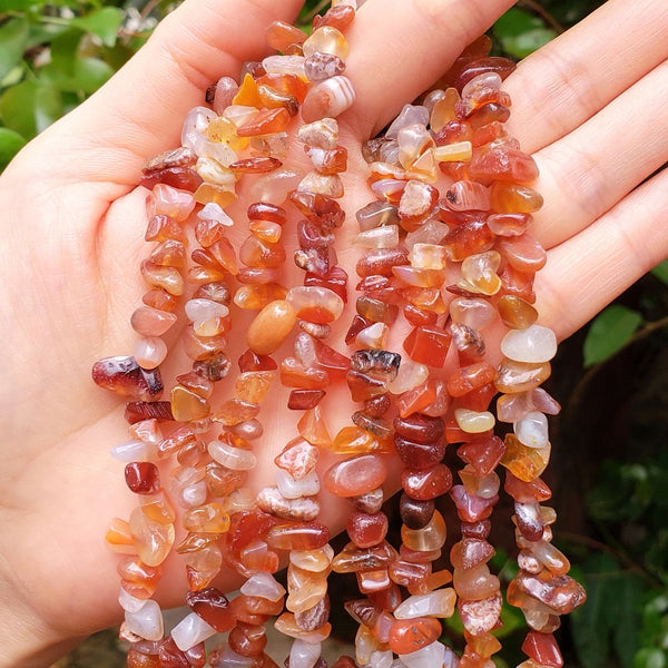Natural Red Agate Gemstones Chip Beads, Free Form, 5mm-8mm, Hole ID 1mm, 1 Strand/31 Inch, GZ1-34