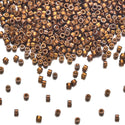 7.5g Miyuki Delica 11/0 Seed Beads, 24Kt Gold Plated Iris Dark Yellow DB505