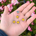 10pcs Grade A November Topaz Yellow Birthstone Charm Drops, Stainless Steel, Tarnish Resistant, 10mm, CCP30-11
