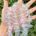 Natural White Quartz Clear Crystal Stick Point Beads, Irregular, 7mm-23mm Long, Hole ID 1mm 1 Strand/15 Inch, GZ5-17
