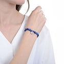 1 Strand Stretch Natural Blue Kyanite Free Form Gemstone Bracelet, 7-10mm Beads, Length Selections: 7 inch/7.5 inch