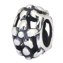 Solid 925 Sterling Silver Cute Flower Bead, Compatible with Pandora All Other Charm Bracelet