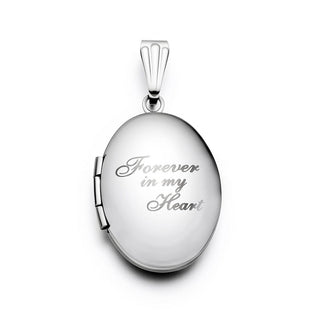 5pcs 316 Surgical Stainless Steel Living Memory Floating Lockets "Forever in My Heart", 22mm Oval Waterproof Pendants, MP-B1