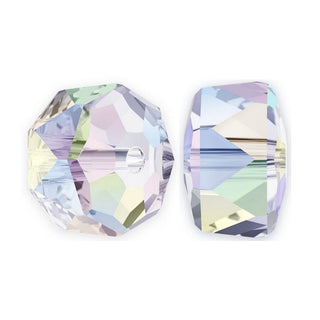 25pcs Adabele Austrian Faceted Donut Rondelle Crystal Beads #5045, Clear AB, 8mm x 5mm, Hole ID 1.2mm, SSO-802