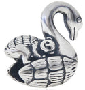 1pc Real Solid Sterling Silver Charm Swan & Monkey Bead, Compatible with Pandora All Other Charm Bracelets, EC357