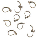 50pcs Leverback Earring Hooks, Open Jump Ring, Antique Bronze Plated Brass, Size Selections: 15mm/17mm