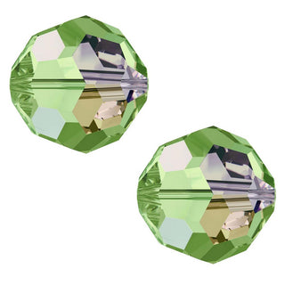 25pcs Adabele Austrian Faceted Round Crystal Beads #5000, Peridot Green AB, Size Selections: 6mm/8mm