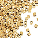 100pcs Real 1/20 14K Gold Filled Small Tiny Crimp Tubes, Hole ID 1mm, Size Selections: 1.6x1mm, 1.6x2mm