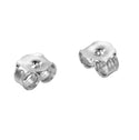 200pcs Earring Backs, Earnut Replacement, 18K White Gold Plated Brass, 5.5mm x 5mm, Hole ID 1mm, CF112-P
