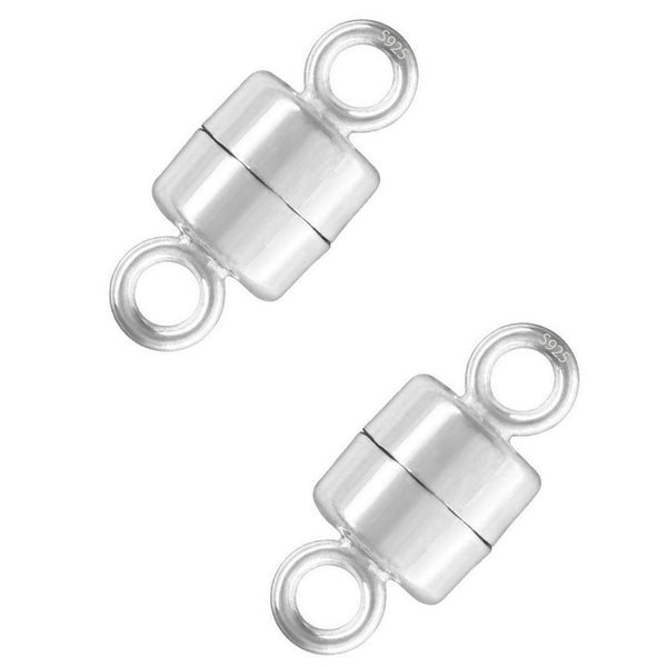 2 Sets 925 Sterling Silver Small Strong Magnetic Clasp, SS488-1