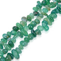 Natural Green Agate Gemstone Smooth Tumbled Pebble Beads, Irregular, 8mm-10mm, Hole ID 1mm, 1 Strand/15 Inch, GZ3-3