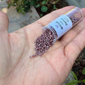 30g Miyuki Delica 11/0 Seed Beads, Nickel-Plated Dyed Dark Mauve DB462