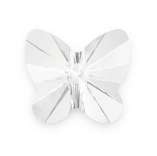 20pcs Creative Club Butterfly Crystal Glass Beads #5754, Center Drilled, April Crystal Clear Birthstone, 10mm, Hole ID 1mm, CCBF-1