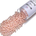 30g Miyuki Delica 11/0 Seed Beads Opaque Rainbow Gold Luster Salmon DB207-1