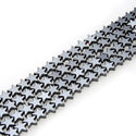 Grade A Natural Black Hematite Gemstone Star Beads, 15 Inch/1 Strand, 8mm, Hole ID 1mm, GFC-G1