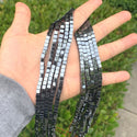 Grade A Natural Black Hematite Gemstone Cube Beads, 2 strands/190pcs Beads, 4mm/Small Tiny, Hole ID 1mm, GFC-K1