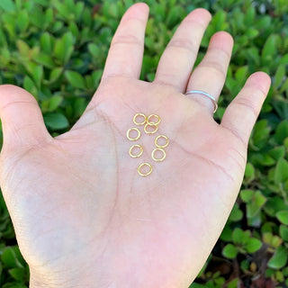 200pcs Open Jump Rings, O Rings, 18K Yellow Gold Plated Brass, 0.8mm/20 Gauge, Size Selections: 4mm/6mm/8mm