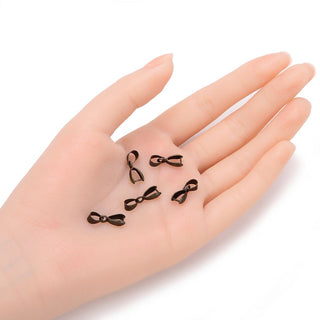 50pcs Pendant Clasp Pinch Bail Clip, Antique Bronze Plated Brass, Size Selections: 15mm/18mm/20mm