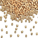 7.5g Miyuki Delica 11/0 Seed Beads, Duracoat Galvanized Yellow Gold DB1833