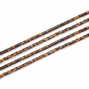 Natural Yellow Tiger Eye Gemstone Heishi Tube Rondelle Beads, 4x2mm/Small, Hole ID 0.9mm, 14.5 Inch/1 Strand, GH-C20