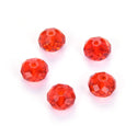 24pcs Adabele Austrian Faceted Rondelle Crystal Beads #5040, Light Siam (Red), Size Selections: 6x4mm, 8x6mm, 10x8mm