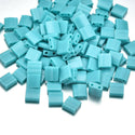10g Miyuki Full Tila Square Seed Beads 5x5mm, Opaque Mint Green (TL-412)