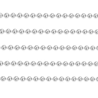 33ft 304 Stainless Steel Beaded Ball Chain – (1mm/2mm/3mm)