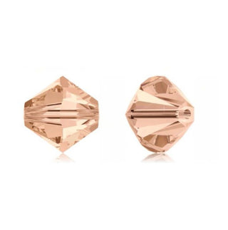 100pcs Adabele Austrian Faceted Bicone Crystal Beads #5301, Light Peach Pink, Size Selections: 3mm/4mm/5mm/6mm