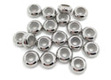 20pcs 304 Surgical Stainless Steel 8x4mm Bead Holder Rubber Stopper Spacer Fits Chain Cord (1.5mm/2.5mm/3mm)