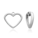 10pcs 304 Stainless Steel Heart Open Back Bezel Settings (20mm/34mm)