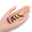 10pcs Large Hole Filigree Flower Tube Beads, Antique Bronze Plated Brass, 28mm, Hole ID 4mm, CF162-B
