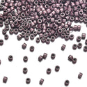 30g Miyuki Delica 11/0 Seed Beads, Nickel-Plated Dyed Dark Mauve DB462