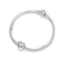 1pc Real 925 Sterling Silver Thank You Gold Love Heart Bead Charm, Compatible with Pandora All Other Charm Bracelet, EC4-B10